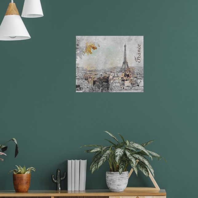 Eiffel Tower. Paris, France  Poster (Sala de Estar 1)