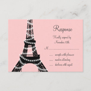 Eiffel Tower Twinkles RSVP (cor-de-rosa)