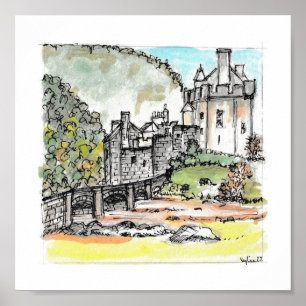 Eilean Donan Castle Impressão Da Pintura Original