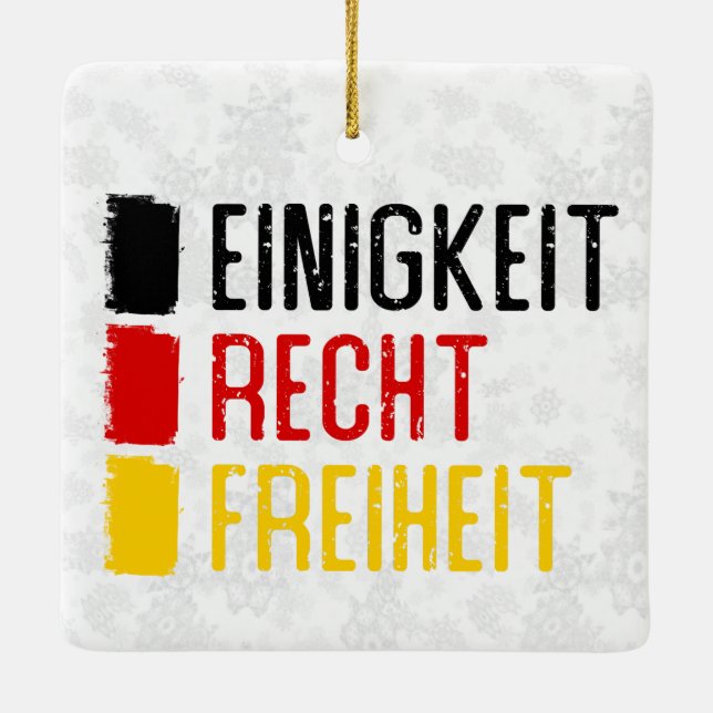 Einigkeit Recht Freiheit Ornamento Alemão (Verso)