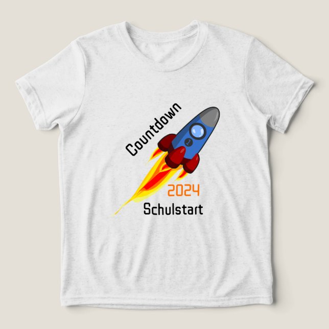 Einschulung - Countdown Schulstart 2026 - Rakete | (Design frontal)