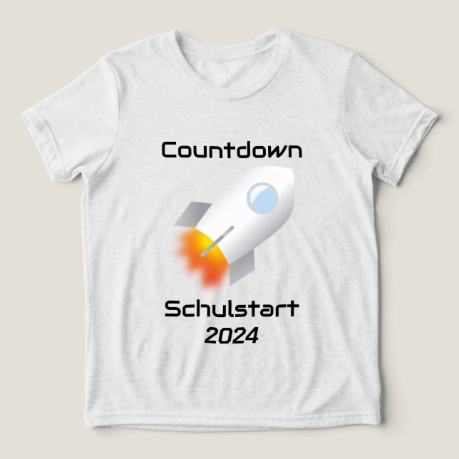 Einschulung - Countdown Schulstart - Rakete 2 | (Design frontal)