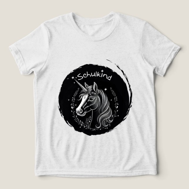 Einschulung - Schulkind - Einhorn mit Sternchen | (Design frontal)