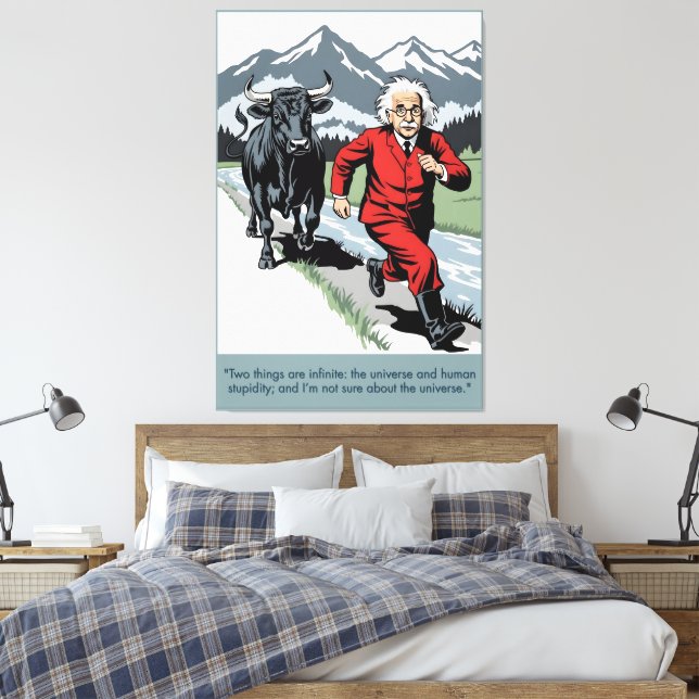 Einstein quote poster canvas print (Insitu(Quarto))