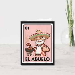 El Abuelo Griling Avô Mexicano Cartão de Bingo