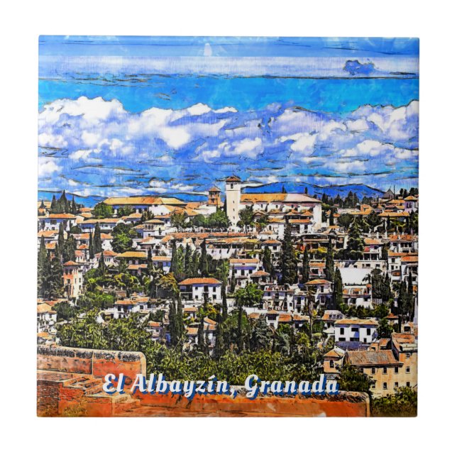 El Albayzín, Granada, Andaluzia, Espanha. (Frente)