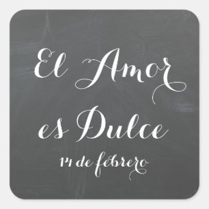 El Amor es Dulce - Personalize esses adesivos