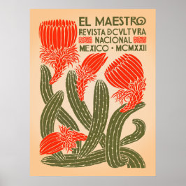 El Maestro Cactus Impressão | Arte Botânica Mexica