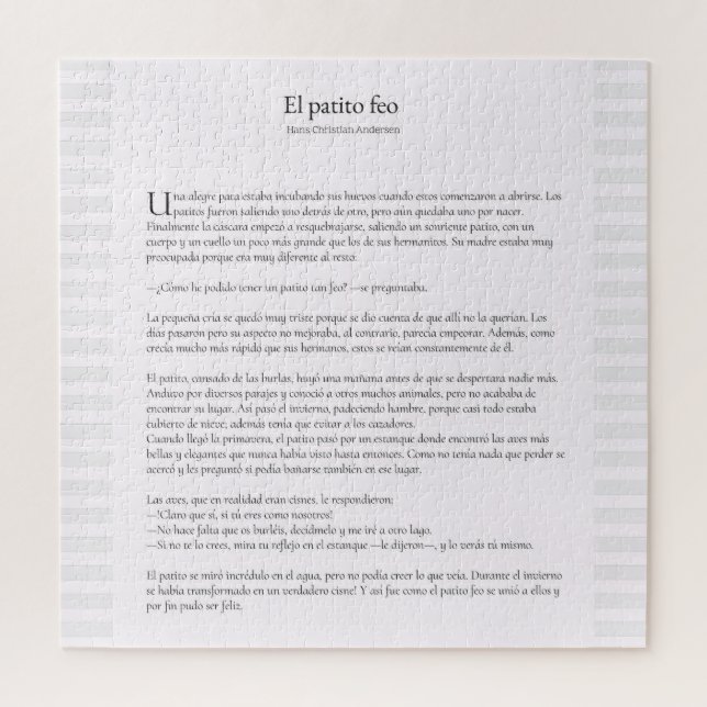 El Patito Feo Jigsee Quebra-cabeça (Vertical)