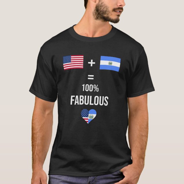 El Salvador USA Camisa Flagres Metade Salvadorenho (Frente)