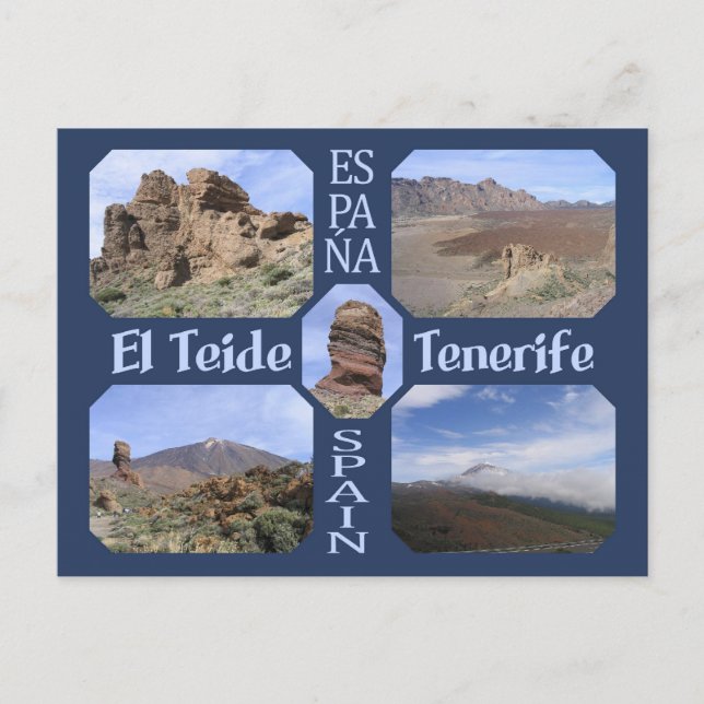 El Teide, cartão postal personalizado do Tenerife (Frente)