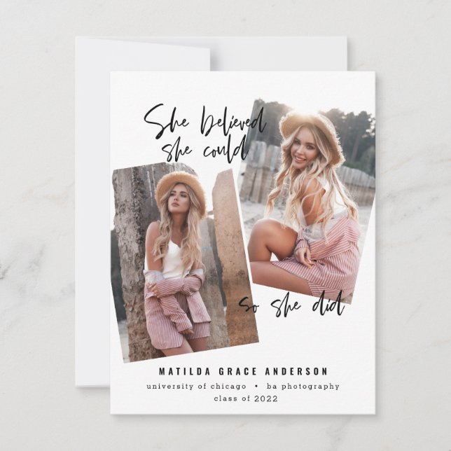 Ela acreditava que podia, assim que se formou  (Frente)