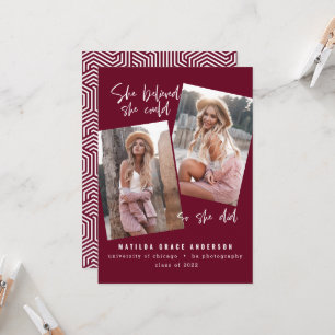 Ela acreditava que podia, e fez burgundy