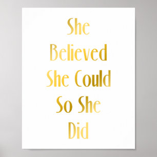 Ela Acreditava Que Podia Fazer Poster De Citação M