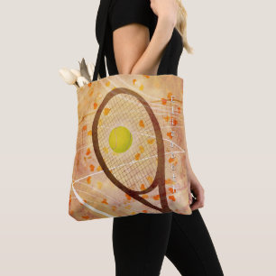 ela ama a bolsa de tote de tênis com nome personal