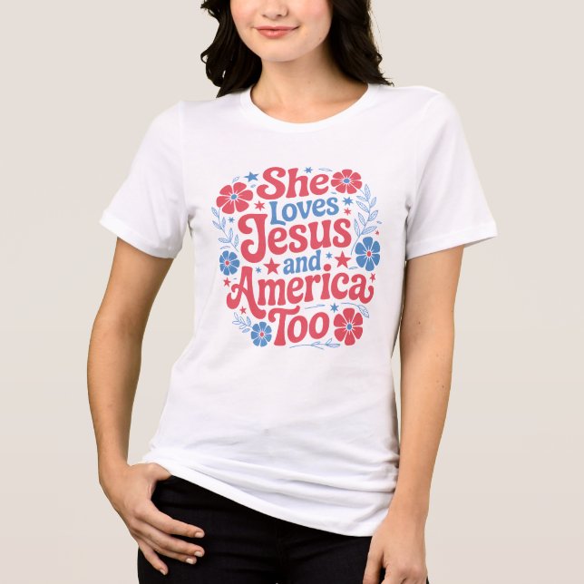 Ela ama Jesus e a América também (Frente)
