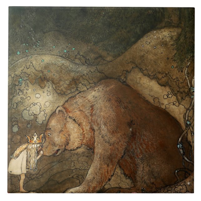 “Ela Beijou o Urso” por John Bauer (Frente)