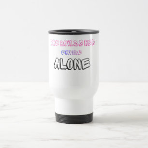 Ela constrói seu império sozinha Caneca de Viagem 