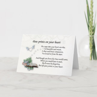 Ela deixou pegadas no seu cartão de compaixão card