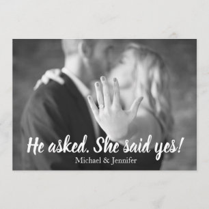 Ela Disse Sim Anúncio de Engajamento de Foto