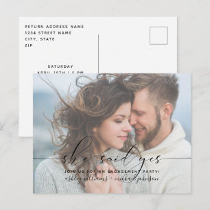 Ela Disse Sim Caligrafia Convite para Festa de Noi