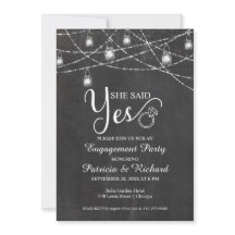 Ela Disse Sim Convite De Festa de noivado Russo