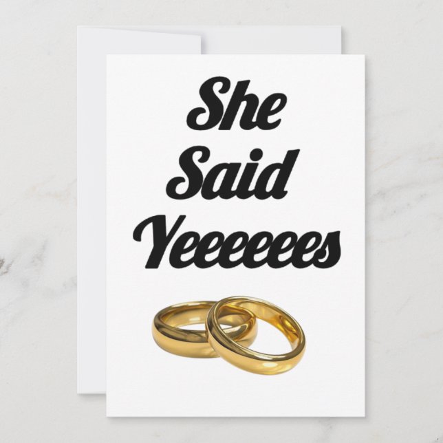 Ela Disse Sim Convite Noivado - Tema Cardíaco (Frente)