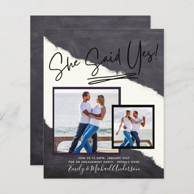 Ela Disse Sim! Foto manuscrita da Festa de Engajam (Frente/Verso)