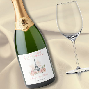 Ela Disse Sim Rosa Floral Parisiense Chá de Noiva