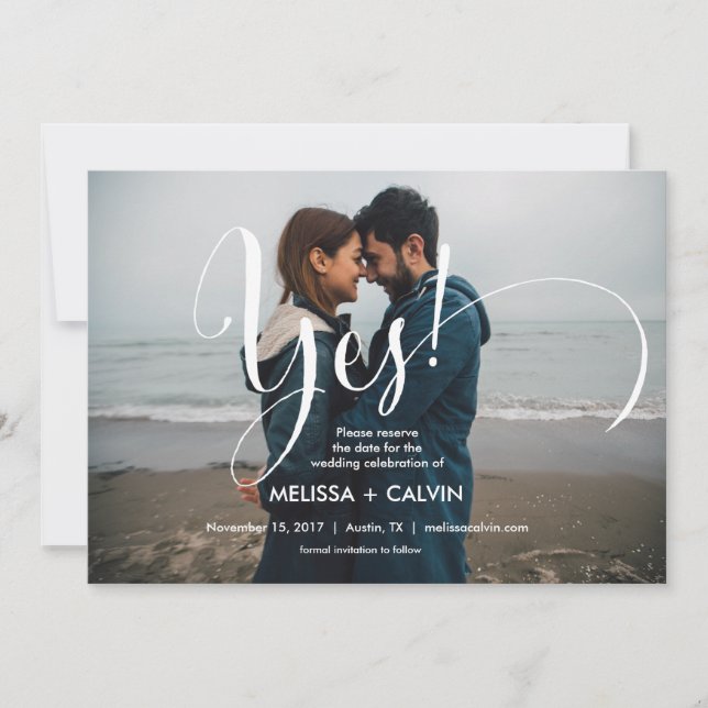 ela diz sim Salve o cartão de caligrafia v3 (Frente)