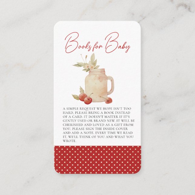 Ela é a Cherry no Cartão do Chá de fraldas Superio (Frente)