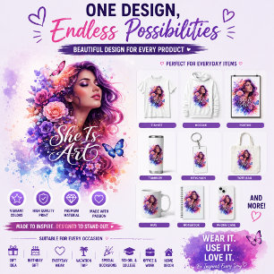 Ela É Arte – Bolsa Tote Floral Estética