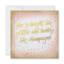 Ela é brilhante como a pérola de convite à bolha