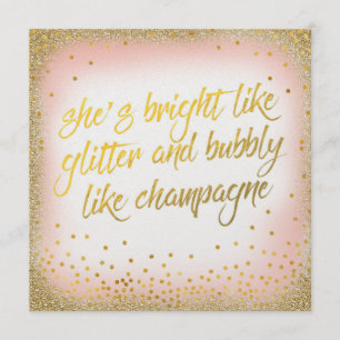 Ela é brilhante como a pérola de convite à bolha