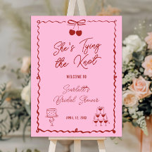 Ela é Casando Cherry Chá de panela bem-vinda