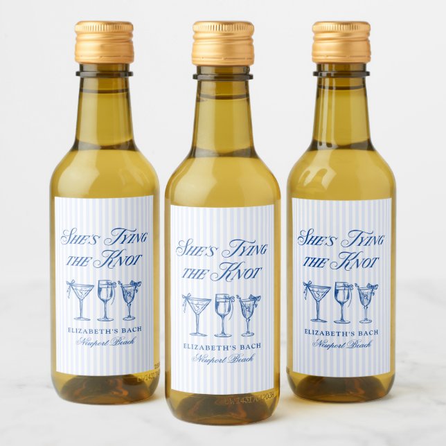 Ela é Casando costeira Elegante Desenhada (Garrafas)