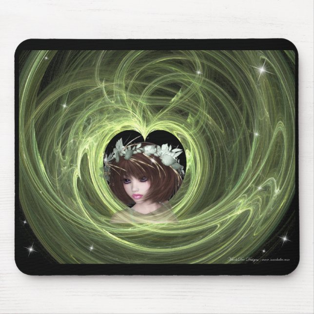 Ela é um Sonho? Fantasy/Fractal Mousepad (Frente)