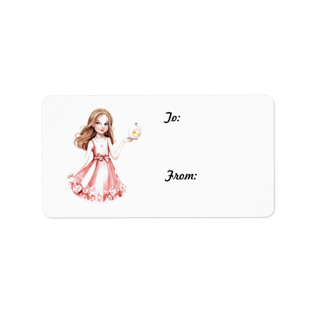 Ela é uma etiqueta da Princesa Feriada (Frente)