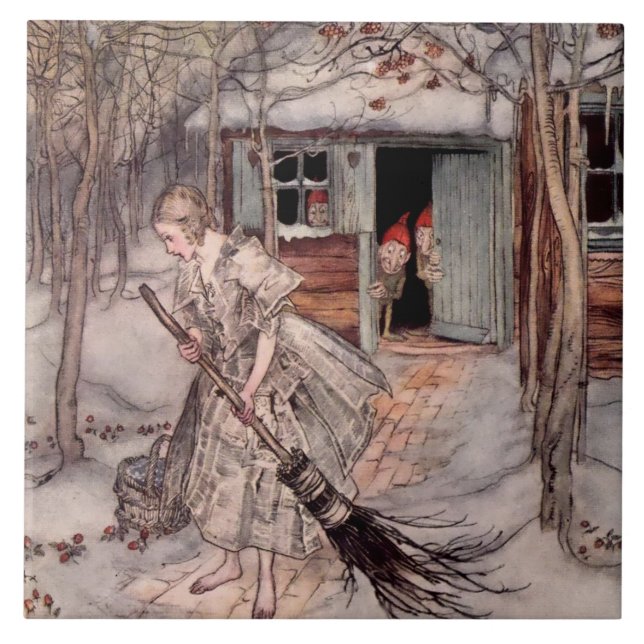 "Ela Encontrou Ripe Strawberry" de Arthur Rackham (Frente)