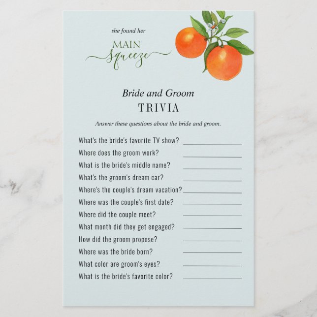 Ela encontrou seus principais jogos de Chá Trivia (Frente)