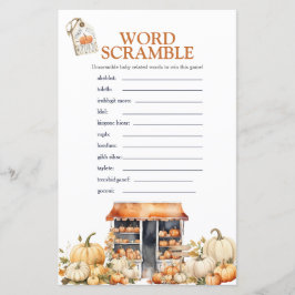 Ela está fora do mercado Pumpkin Word Scramble