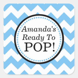 Ela está pronta para o adesivo Pop Square - Design