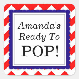 Ela está pronta para o adesivo Pop Square - Design