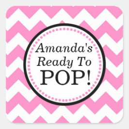 Ela está pronta para o adesivo Pop Square - Design