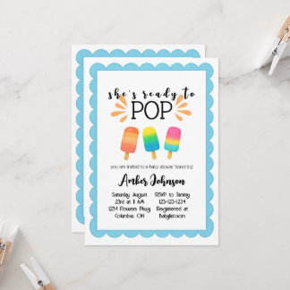 Ela está pronta para o convite para Chá de fraldas