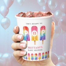 Ela está pronta para Pop picolé Chá de fraldas de 