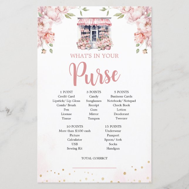 Ela está rosa fora do jogo da bolsa do Chá de pane (Frente)