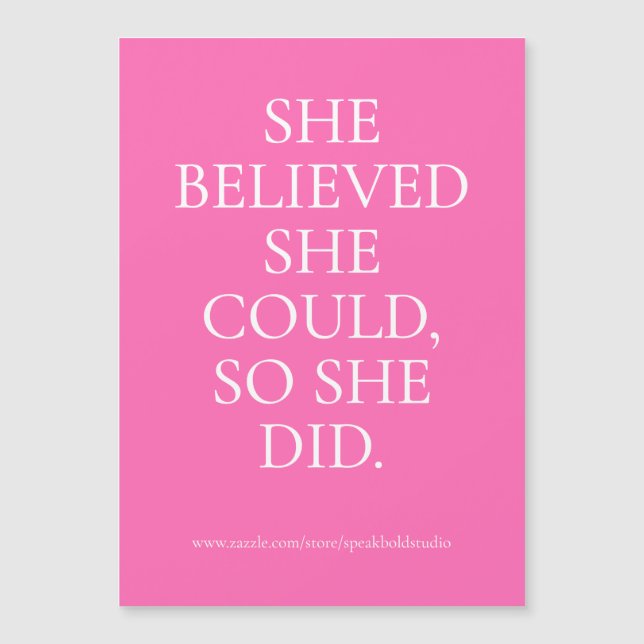 Ela Fez Cartão Magnético Personalizado, Presente M (Frente)