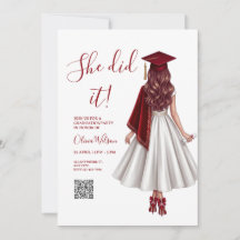 ela fez convites de formatura, festa de formatura