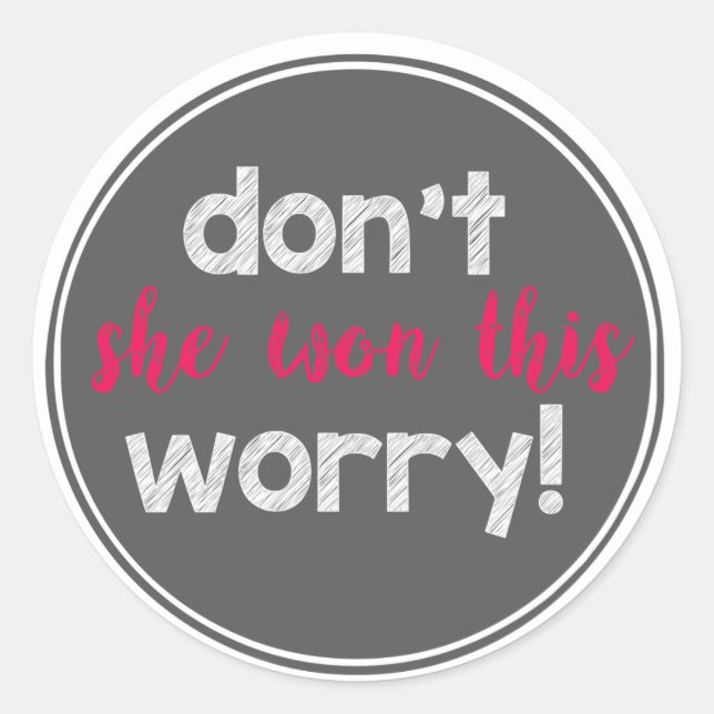 ela ganhou este adesivo (Frente)